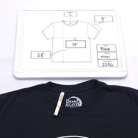 Demon Slayer Casual Graphic Short Sleeve T Shirt Mens Size Large L Black - Picture 8 of 8